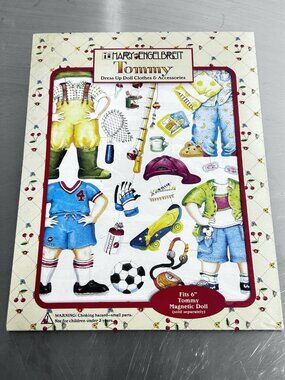 1998 Mary Engelbreit "Tommy" Magnetic Dress-Up Doll Clothes Accessories Set